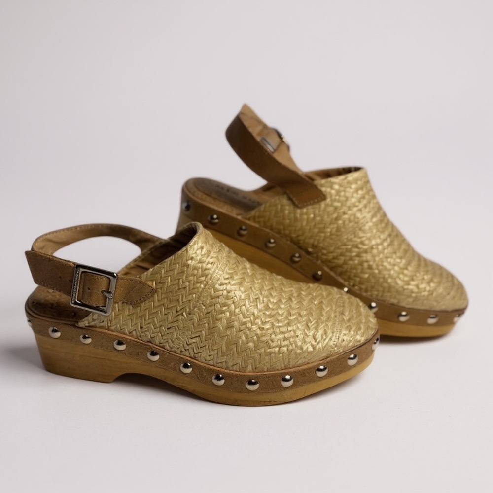 Kelsi Dagger Brooklyn Raffia Platform Clog Womens 9 Festival Boho Slingback